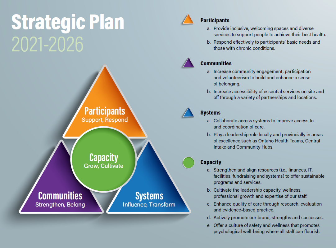 Strategic Plan displayed visually, all points also in text